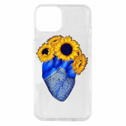 Чехол для iPhone 14 Сердце Украины.