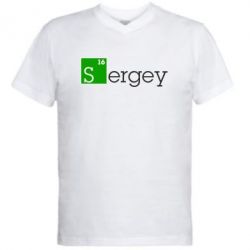 Чоловіча футболка з V-подібним вирізом Sergey