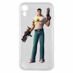 Чехол для iPhone XR Serious Sam with guns