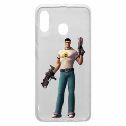 Чехол для Samsung A30 Serious Sam with guns - PrintSalon