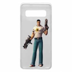 Чехол для Samsung S10 Serious Sam with guns - PrintSalon