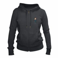 Женское худи на молнии Serious Sam with guns - PrintSalon