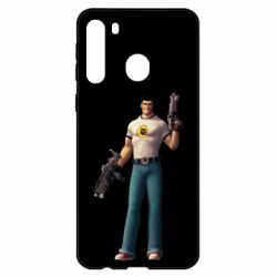 Чехол для Samsung A21 Serious Sam with guns - PrintSalon