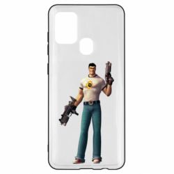 Чехол для Samsung A21s Serious Sam with guns - PrintSalon