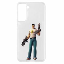 Чехол для Samsung S21 Serious Sam with guns - PrintSalon