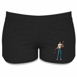 Женские шорты Serious Sam with guns - PrintSalon