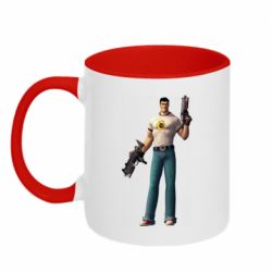 Чашка двухцветная 320ml Serious Sam with guns - PrintSalon