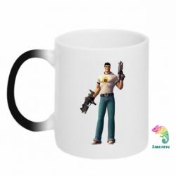 Чашка-хамелеон Serious Sam with guns - PrintSalon