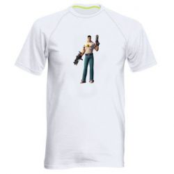 Мужская футболка для спорта Serious Sam with guns - PrintSalon