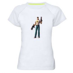 Женская футболка для спорта Serious Sam with guns - PrintSalon