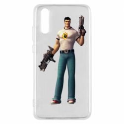 Чехол для Huawei P20 Serious Sam with guns - PrintSalon