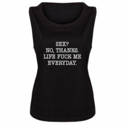 Женская майка Sex? No, tanks. - PrintSalon