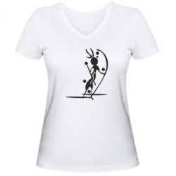 Жіноча футболка з V-подібним вирізом Шаман 2 - PrintSalon