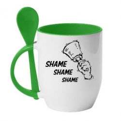 Чашка з ложкою Shame Shame Shame - PrintSalon