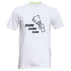 Чоловіча футболка для спорту Shame Shame Shame - PrintSalon