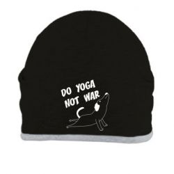 Шапка Do yoga not war - PrintSalon