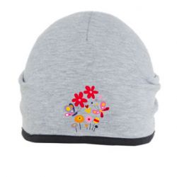 Шапка Flowers and Butterflies - PrintSalon