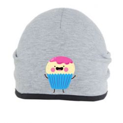 Шапка Funny cupcake with smile