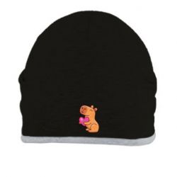 Шапка Капибара сердечко