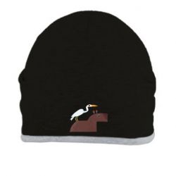 Шапка Капибара с цаплей