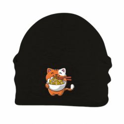 Шапка флисовая Cat and Ramen - PrintSalon