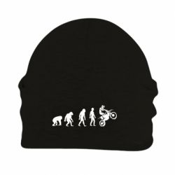 Шапка флисовая Эволюция мотоциклиста - PrintSalon