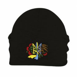 Шапка флісова Герб колоски і калина - PrintSalon