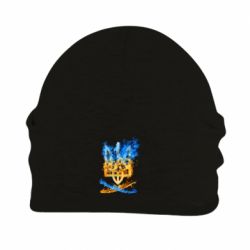 Шапка флисовая Горящий гербу Украины - PrintSalon