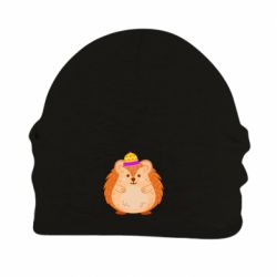 Шапка флисовая Little hedgehog in a hat - PrintSalon