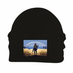 Шапка флисовая Марка с Крымским мостом - PrintSalon