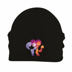 Шапка флисовая Парочка. Котики