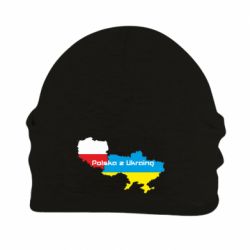 Шапка на флісі Польща з Україною
