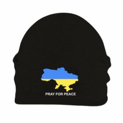 Шапка на флисе Pray for peace - PrintSalon