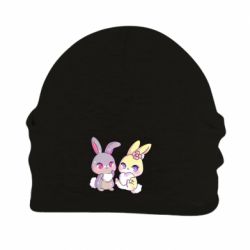 Шапка флисовая Rabbits In Love - PrintSalon