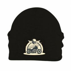 Шапка флисовая Skull and Bike - PrintSalon