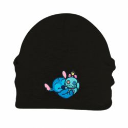 Шапка флисовая Стич с куклой - PrintSalon