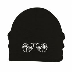 Шапка флисовая Sunglasses And Palm Trees - PrintSalon