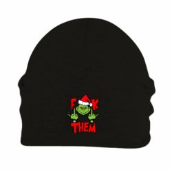 Шапка флисовая The grinch f*ck them - PrintSalon