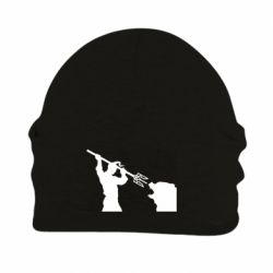 Шапка флисовая Тризубом по морде - PrintSalon