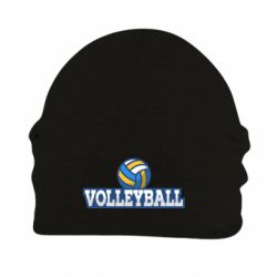 Шапка флисовая Volleyball text and ball - PrintSalon