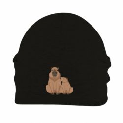 Шапка флісова Дві капібари