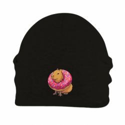 Шапка флисовая Пончик с капибарой - PrintSalon