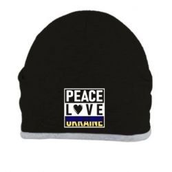 Шапка PEACE LOVE UKRAINE - PrintSalon