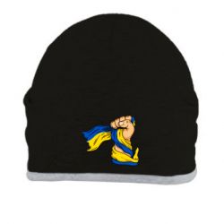 Шапка Рука с украинским флагом - PrintSalon