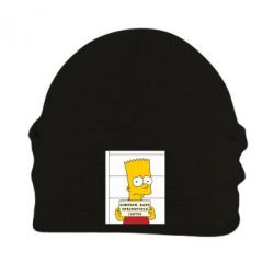 Шапка флисовая Барт в тюряге - PrintSalon