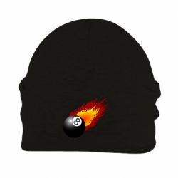 Шапка флисовая Бильярдный шар в огне - PrintSalon