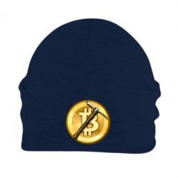 Шапка флисовая Bitcoin Hammer - PrintSalon