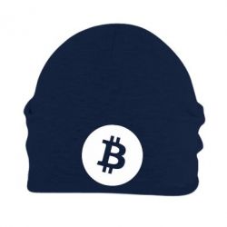 Шапка флисовая Биткоин лого - PrintSalon