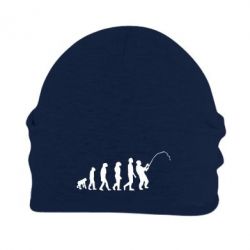 Шапка флисовая Эволюция рыбака - PrintSalon