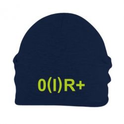 Шапка флисовая Группа крови (1)0+ - PrintSalon